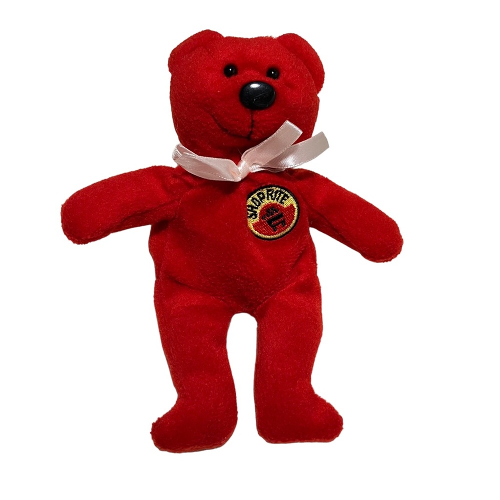 Shop Rite Red Plush Scrunchy Bear